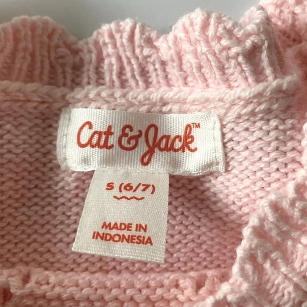 Cat & Jack Pink Pointelle Knit Dress
